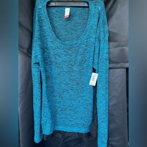 No boundaries- Size Large 11-13. Dark teal long sleeve light sweater top